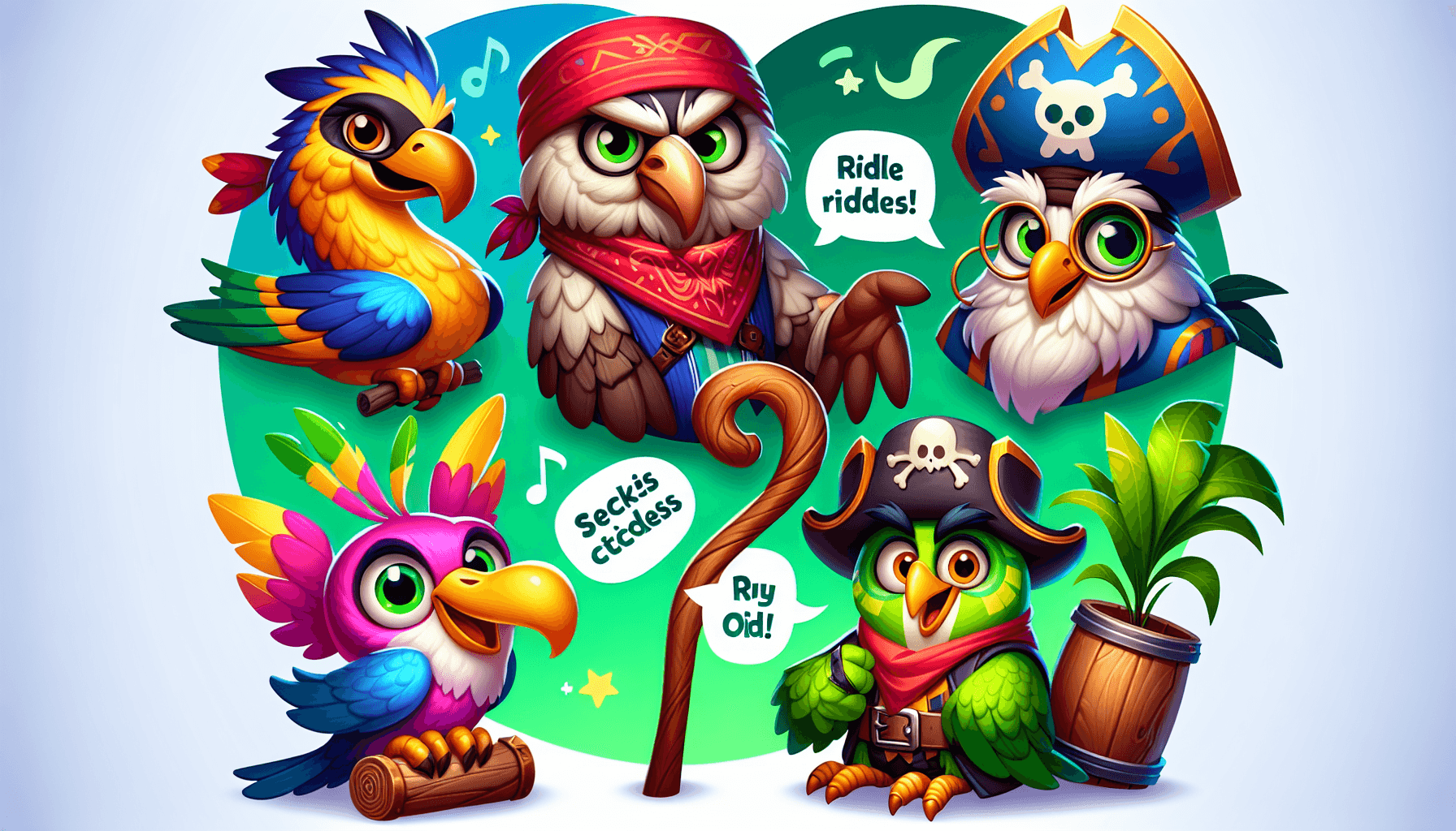 Quirky characters from Speedy Beak